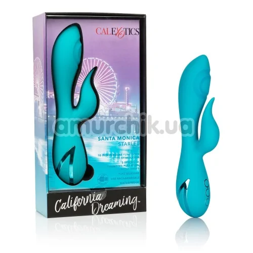 Вибратор California Dreaming Santa Monica Starlet, бирюзовый