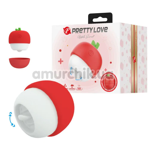 Симулятор орального сексу для жінок Pretty Love Apple Secret, червоний