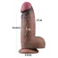 Фаллоимитатор Dual-Layered Silicone Nature Cock LV411061, коричневый - Фото №2