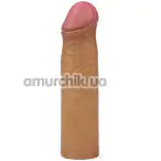 Насадка на пенис Revolutionary Silicone Nature Extender 2, коричневая - Фото №1