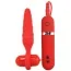Анальная пробка с вибрацией Kink Silicone Vibrating Butt Plug, красная - Фото №1
