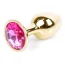 Анальная пробка с розовым кристаллом Exclusivity Jewellery Gold Plug, золотая - Фото №1