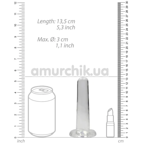 Фаллоимитатор Realrock Crystal Clear Dildo 5.3, прозрачный