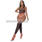 Комбінезон Star Night Magnetic Presence Lace Bodystocking, рожево-чорний - Фото №1