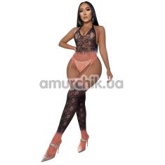 Комбинезон Star Night Magnetic Presence Lace Bodystocking, розово-черный - Фото №1