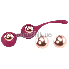 Вагінальні кульки Sweet Smile Kegel Training Balls With Extra Weights, бордові - Фото №1
