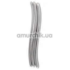 Набір з 3 уретральних вставок Steel Dilator Set, срібний - Фото №1