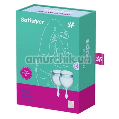 Набір з 2 менструальних чаш Satisfyer Feel Good, блакитний