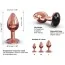 Анальна пробка із чорним кристалом Dorcel Diamond S, золота - Фото №5