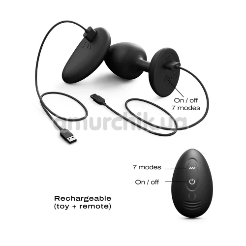 Анальная пробка с вибрацией Dorcel Geisha Plug Infinite M, черная