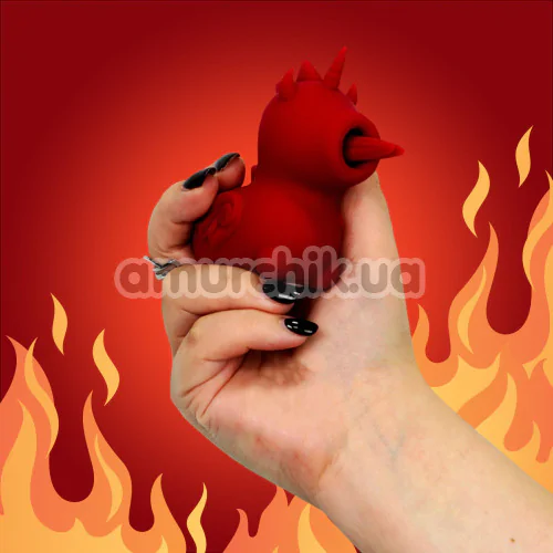 Вібратор Unihorn Blaze Diablo, червоний