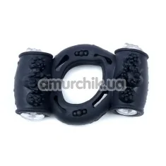 Виброкольцо для члена Boss Series Ring Double, черное - Фото №1
