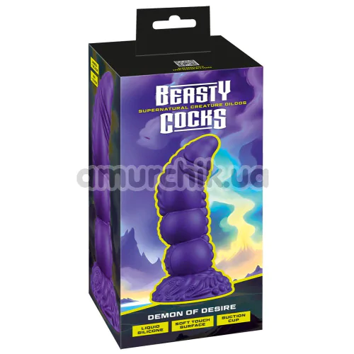 Фаллоимитатор Beasty Cocks Demon Of Desire, фиолетовый