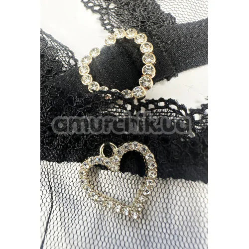 Комплект Passion Free Your Senses Belissana Set, чорний: бюстгальтер + трусики-стрінги