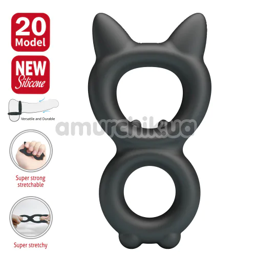 Эрекционное кольцо Crazy Bull Super Soft Silicone Toran, черное