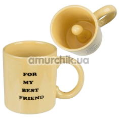 Чашка з пенісом Mug Penis - For My Best Friend, бежева - Фото №1