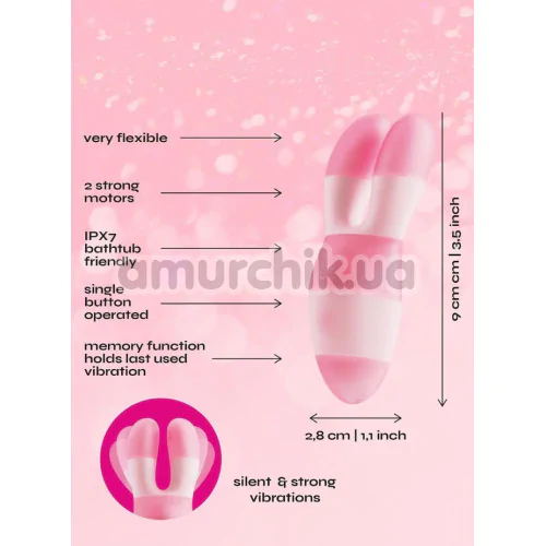 Кліторальний вібратор Glitz Pinky Promise, рожевий