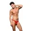Трусы-стринги мужские Microfiber Lace-Up Low-Rise Thong, красные - Фото №1