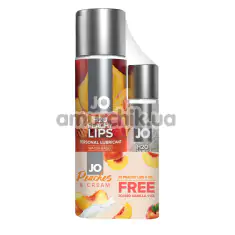 Набор оральных лубрикантов JO Peaches & Cream: JO H2O Peachy Lips + JO H2O Vanilla - Фото №1