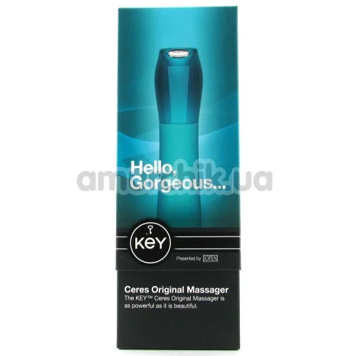 Вибратор KEY Ceres Original Massager, голубой