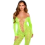 Комбинезон Leg Avenue Exotic Snake Crotchless Bodystocking, салатовый - Фото №4