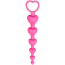 Анальная цепочка Alume Silicone Heart Bead Anal Chain, розовая - Фото №1