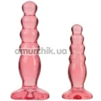 Набір анальних пробок Crystal Jellies Anal Delight Trainer Kit, рожевий - Фото №1