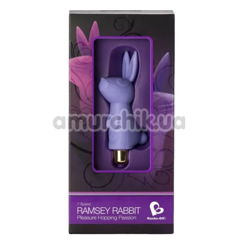 Кліторальний вібратор Rocks-Off Ramsey Rabbit Pleasure 7 Speed ​​Hopping Passion, фіолетовий