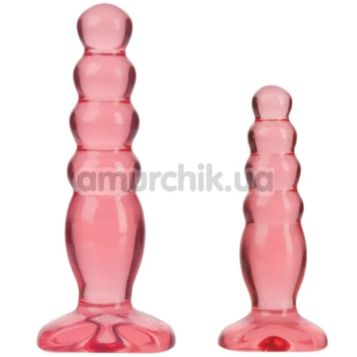 Набір анальних пробок Crystal Jellies Anal Delight Trainer Kit, рожевий - Фото №1