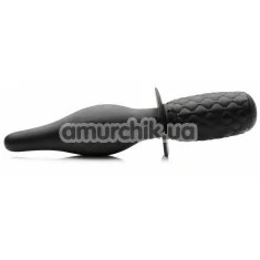 Анальна пробка з вібрацією Ass Thumpers The Plug 10x Silicone Vibrating Thruster хвиляста, чорна - Фото №1