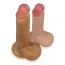 Фаллоимитатор Dual-Layered Silicone Nature Cock LV4005, коричневый - Фото №9