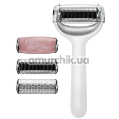 Массажер-роллер для лица и тела с микроиглами Geske MicroNeedle Face & Body Roller 9 in 1, белый - Фото №1