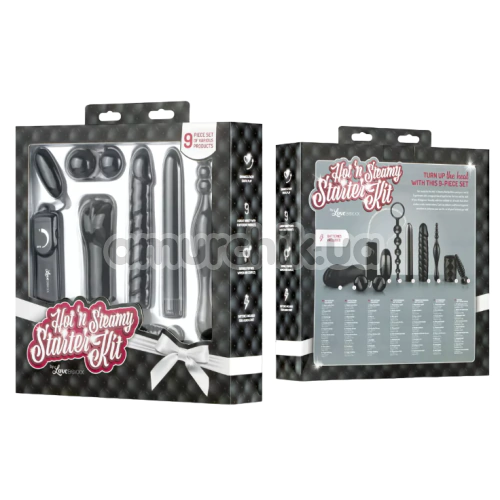 Набор секс-игрушек Loveboxxx Hot'n Steamy Starter Kit, черный