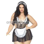 Костюм покоївки Leg Avenue Fantasy French Maid Costume, чорно-білий: сукня + трусики-стрінги + головний убір - Фото №1