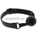 Кляп Blaze Luxury Fetish Ball Gag з дірочками, чорний - Фото №1