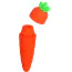Симулятор орального секса для женщин с вибрацией Carrot Vibrator, оранжевый - Фото №1