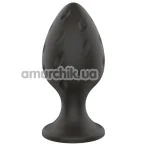 Анальная пробка Boss Series Silicone Anal Plug M, черная - Фото №1