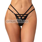 Трусики-стринги Obsessive Keira Lise, черные - Фото №1