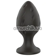 Анальная пробка Boss Series Silicone Anal Plug M, черная - Фото №1
