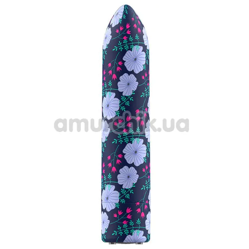 Клиторальный вибратор Custom Bullets Spring, темно-синий - Фото №1