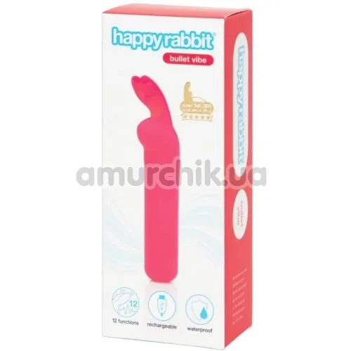 Клиторальный вибратор Happy Rabbit Bullet Vibe, розовый