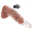 Насадка на пенис с вибрацией Size Up Vibrating 2 Inch Penis Extender With Ball Loop, прозрачная - Фото №7