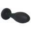 Анальна пробка з прозорим кристалом Exclusivity Jewellery Silicone Straight Plug M, чорна - Фото №3