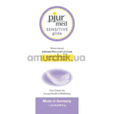 Лубрикант Pjur Med Sensitive Glide на водной основе, 2 мл - Фото №1