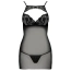 Комплект Passion Free Your Senses Veronique Chemise, черный: пеньюар + трусики-стринги - Фото №3