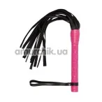 Плеть VIP Leather Flogger, розовая - Фото №1