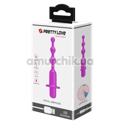 Анальний ланцюжок з вібрацією Pretty Love Hermosa Anal Beads, рожевий
