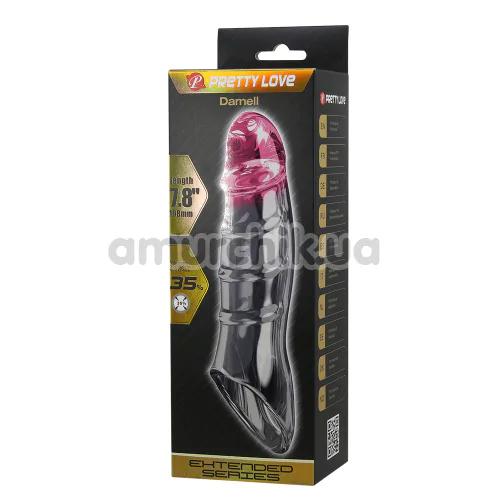 Насадка на пеніс Pretty Love Penis Sleeve Damell, прозора