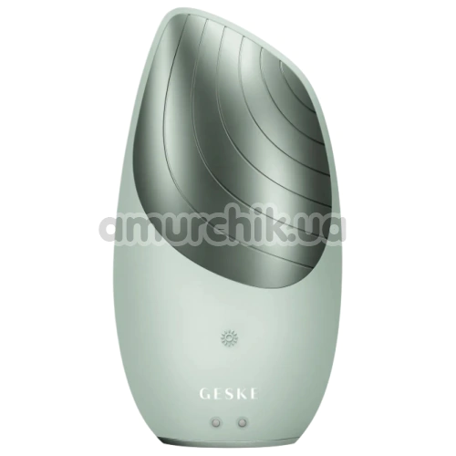 Ультразвуковая щетка для лица Geske Sonic Thermo Facial Brush 6 in 1, зеленая