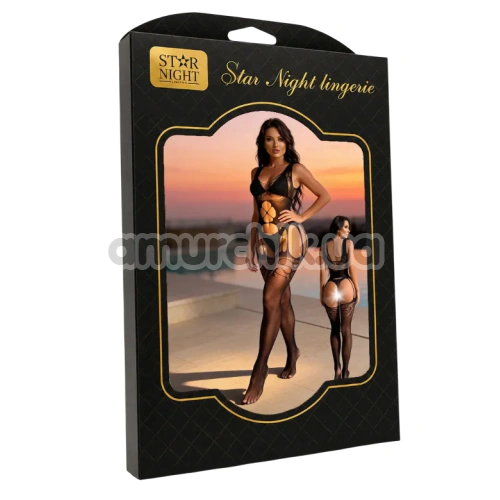Комбинезон Star Night Snake Lace Bodystocking, черный